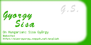 gyorgy sisa business card